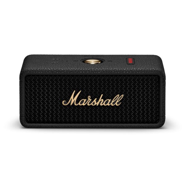 Marshall Emberton III Portable Bluetooth Speaker - Rugged Waterproof IP67 Design | Loud Stereo Sound, Deep Bass with 32+ Hr Playtime | Compact and Wireless for Travel and Outdoors - Black & Brass