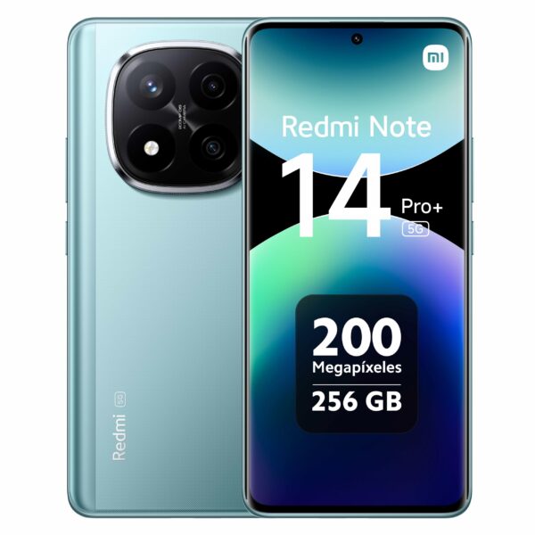 Xiaomi Redmi Note 14 Pro+ Plus 5G + 4G LTE (for Tmobile Mint Tello & Global) (256GB + 8GB) NFC 6.67" 120Hz 200MP Pro AI Camera Model 24115RA8EG Unlocked Dual Sim (Frost Blue)